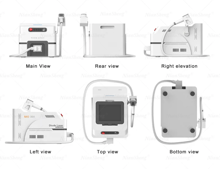 Portable 808 Diode Laser Hair Removal Machine 3 Wavelength 755 1064 808 Diode Laser Machine Manufacturer Wholesale