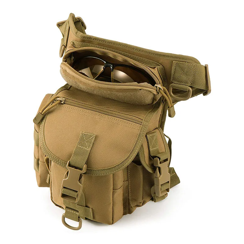 China Factory Customized Field Tactical Bag Waterproof Utility Camping Hunting Thigh Bag Training Thigh Waist Bag