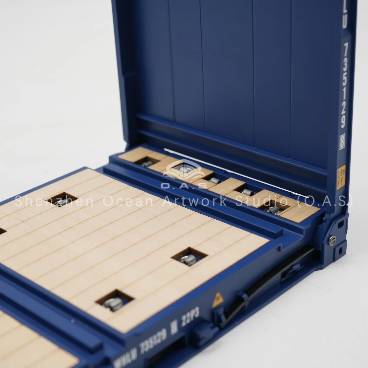 loas container model factory customized scale120 plastic crafts shipping boxes  wan hai flat rack container model-10