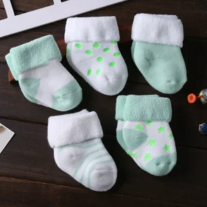 Customizable Logo Wholesale Babies 0-3 Years Unisex Boys & Girls Fall Winter Cotton Thick Cute Cartoon High Quality Socks