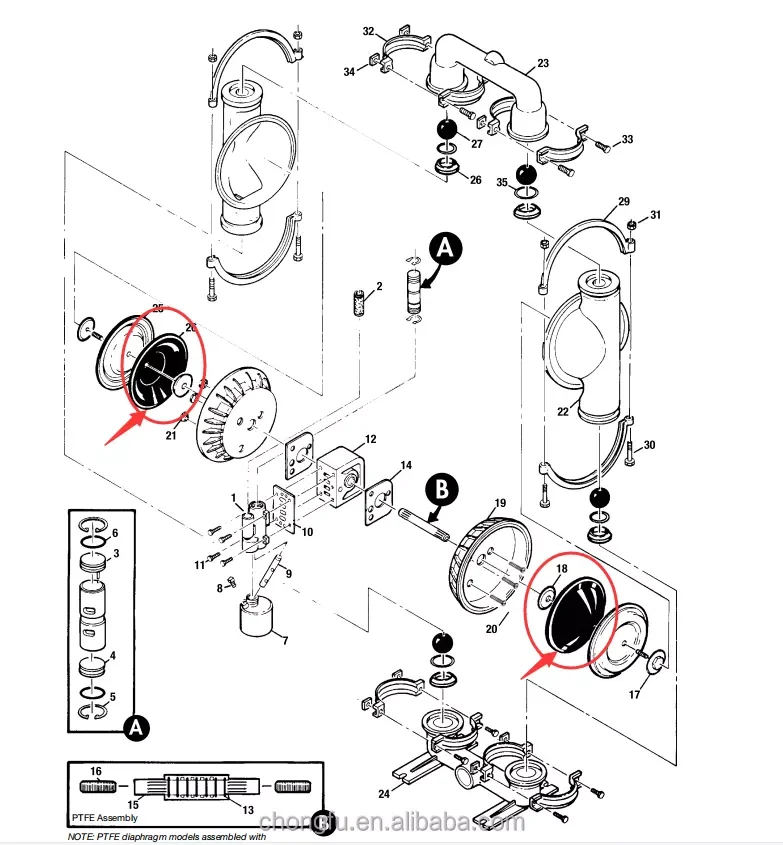 771110 PTFE DIAPRHRAGM for YAMADA NDP-25BAT pump details