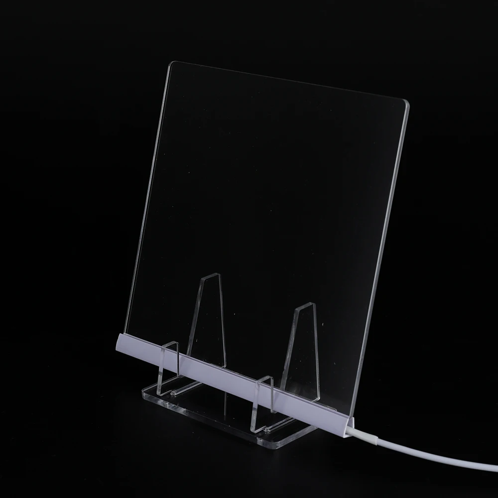 LED Acrylic Message Board Luminous Note Board Acrylic Erasable Memo Portable Writing Board for Office School Home