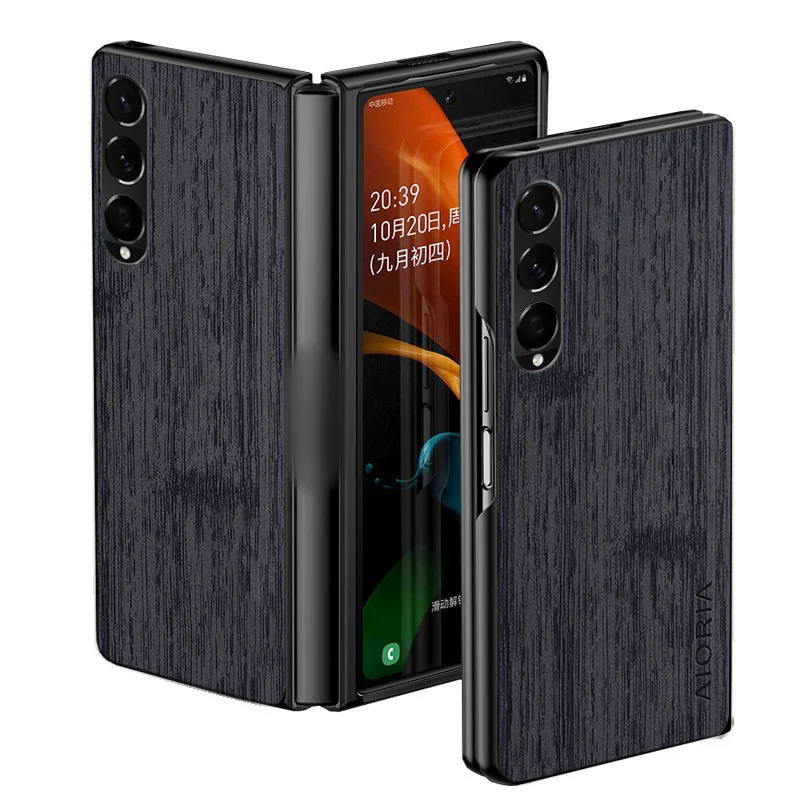 PC Unique Bamboo Pattern Pure Color Minimalist Trendy Mobile Phone Case For Samsung Galaxy Z Fold Flip 4 5 6