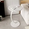 Motif de marbre à fond blanc rond