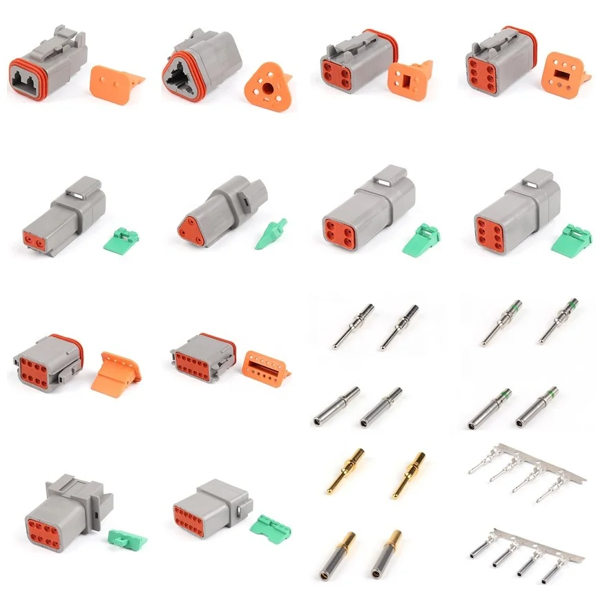 Deutsch Connector Kit with Crimping Tool Female Male Automotive Stamped Contacts for Auto Connectors  Wire Connectors