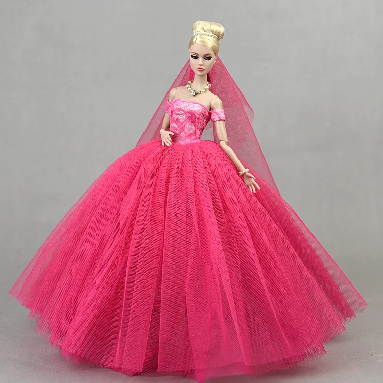 Wholesale New Elegant Multi Layers Wedding Lace Dress For Doll Luxury ...