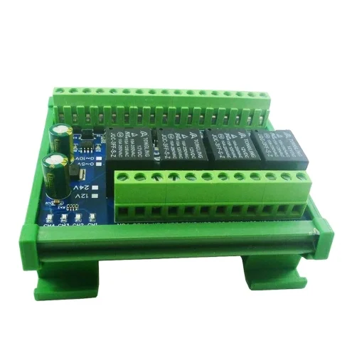 R4DIK04 DC 12V 4AI 4DI 4DO Digital 0-5V 0-10V Analog Quantity ...