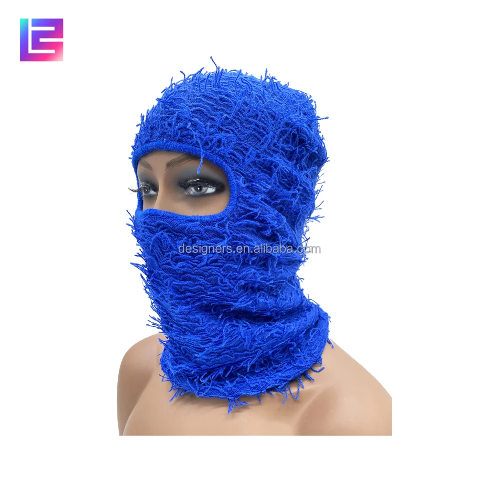 Atakai Distressed Knitted Full Face Balaclava