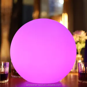 Contemporary LED Color-Changing Moon Floor Lamp for Bedroom Small Sphere Shape Plastic Body Remote Control-for Garden