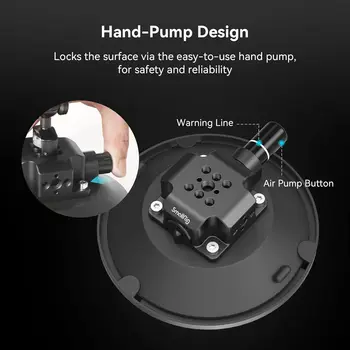 For SmallRig 6\" Suction Cup Camera Mount for Cars Smartphones Speeds 80km/h Recommends 15kg Load Stationary Clean Smooth detail image