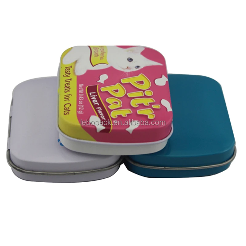 Mini Skater 2.4x1.3x0.43 Extra Small Metal Slide Top Tin Containers  Sliding Cover Push-Pull Tin Box Portable Slide Cover Storage Box for  Jewelry