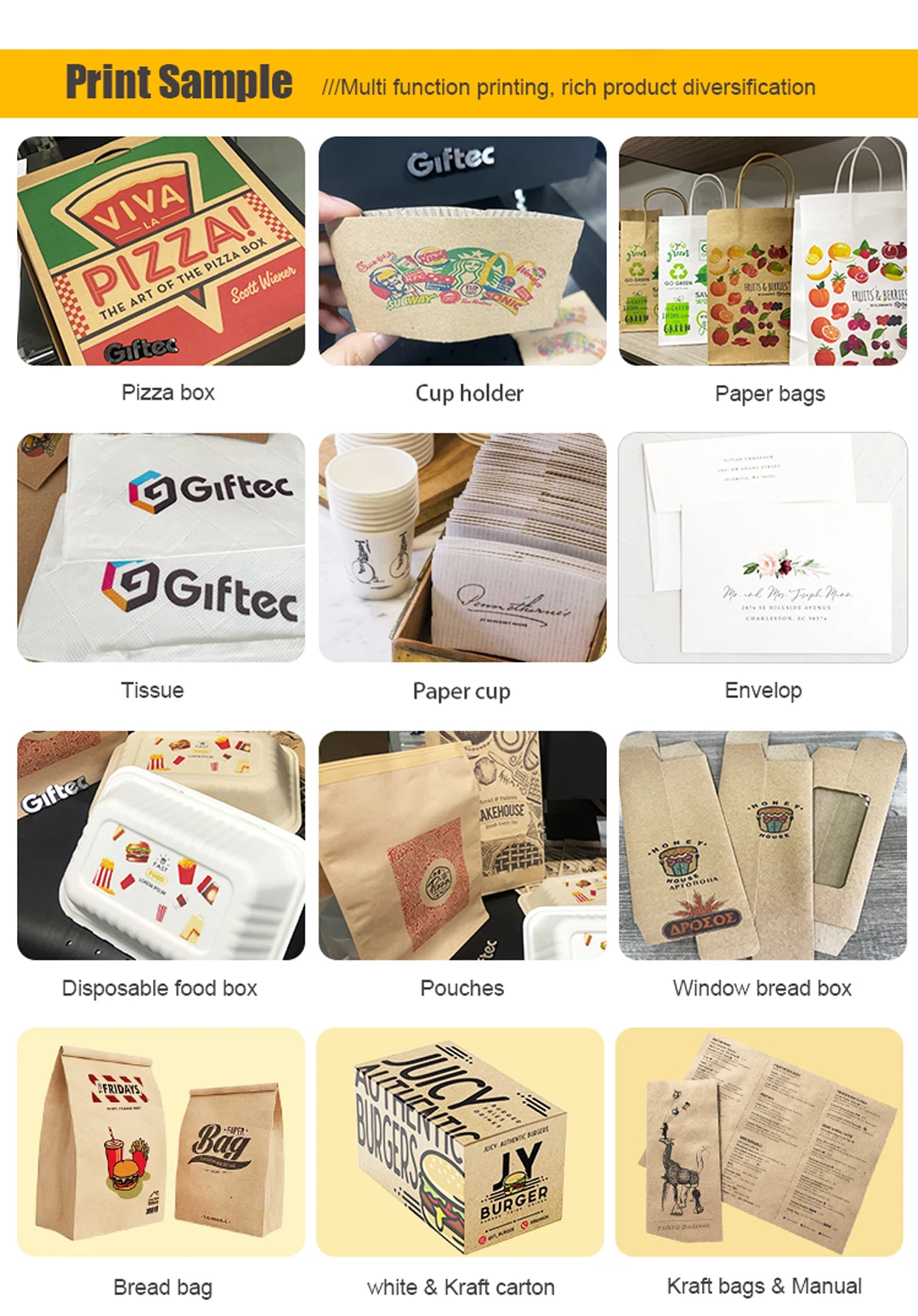 Qr Code Cards Paper Bags Printer Machine Multifunctional Single Pass ...