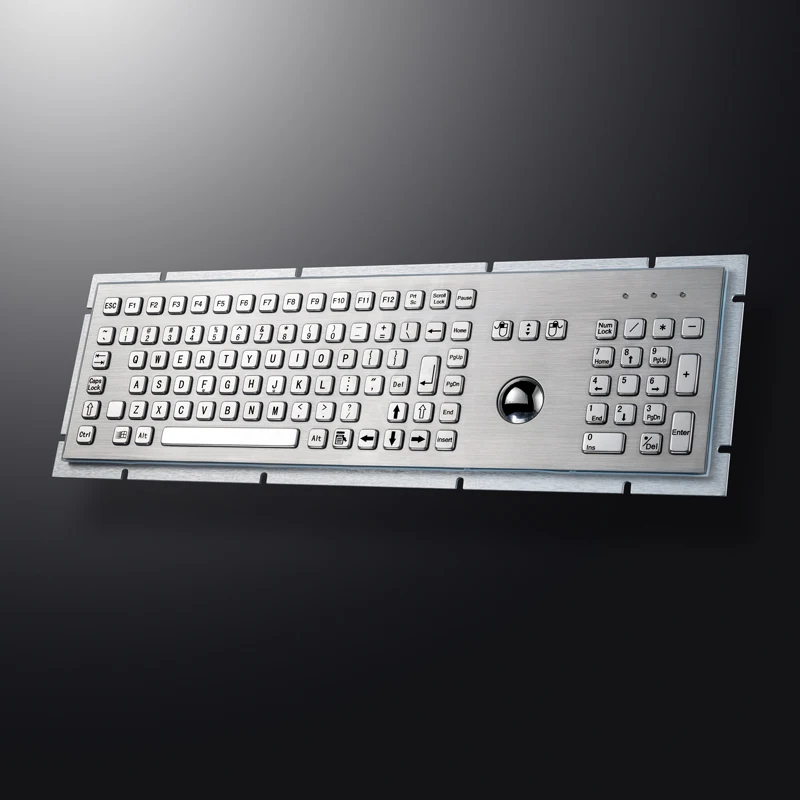 フルサイズ工業用トラックボール金属キーボード106キー統合38mm