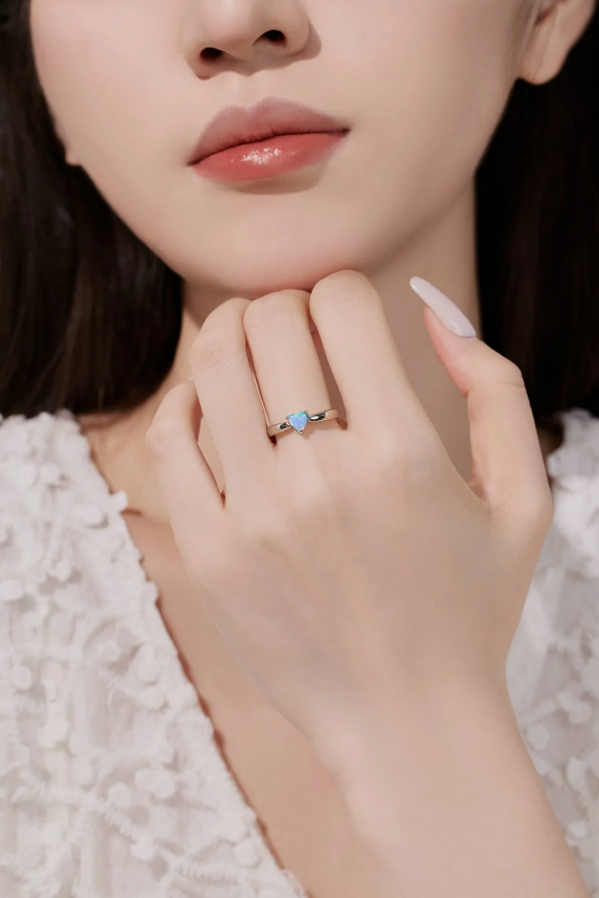 KAKODIY Simple Women's Blue Zircon Ring Boutique Jewelry Charm 925 Sterling Silver Love Ring Women Girls Gift detail 4