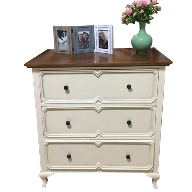 White Bedside Cabinet 3 Drawers Chest Storage Table Modern Bedroom Furniture New