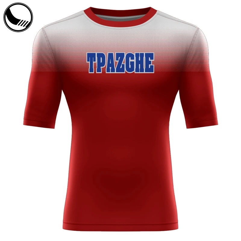 Custom Deublimation Mens Rash Guard Shirt Loose Fit