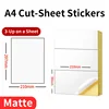Matte White White 3-Up on a sheet
