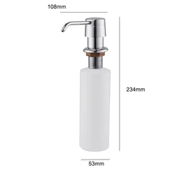 Hand Pump Bathroom Countertop Soap Dispensers 500ml Kitchen Sink Soap Dispenser Bottle
