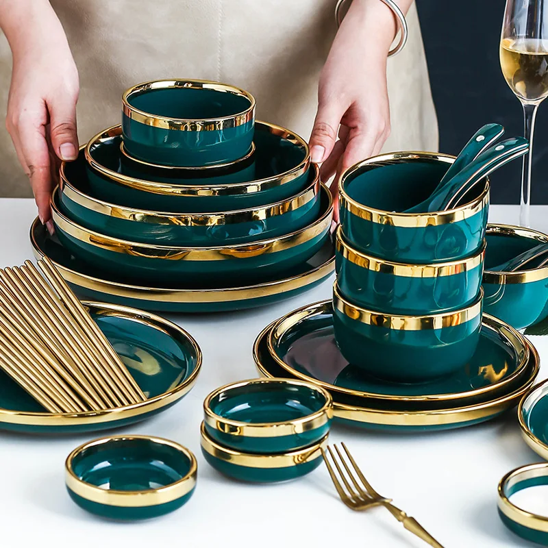 Ceramic Tableware Set Nordic Style Dinner Set Nordic Style Luxury Fine  Ceramic Tableware For Weddings