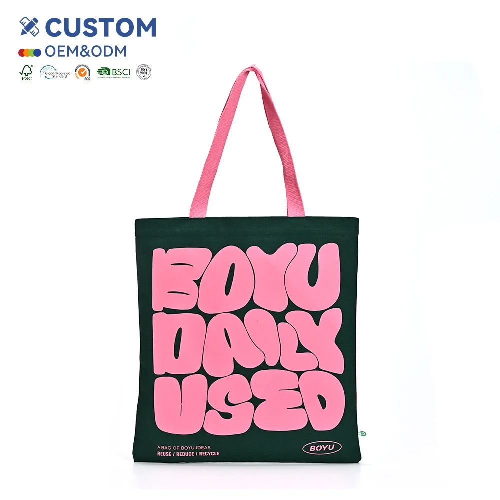 Eco-Friendly Custom Logo Printed Tote Shopping Bags Reusable Cotton Material with Linen Cotton Handle Eco-Bags Jute Tote Bag