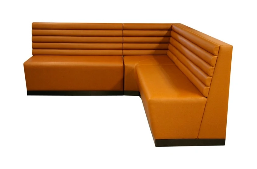 Curved Restaurant Booths Designs Wood Pu Leather U Shape Round Booth ...