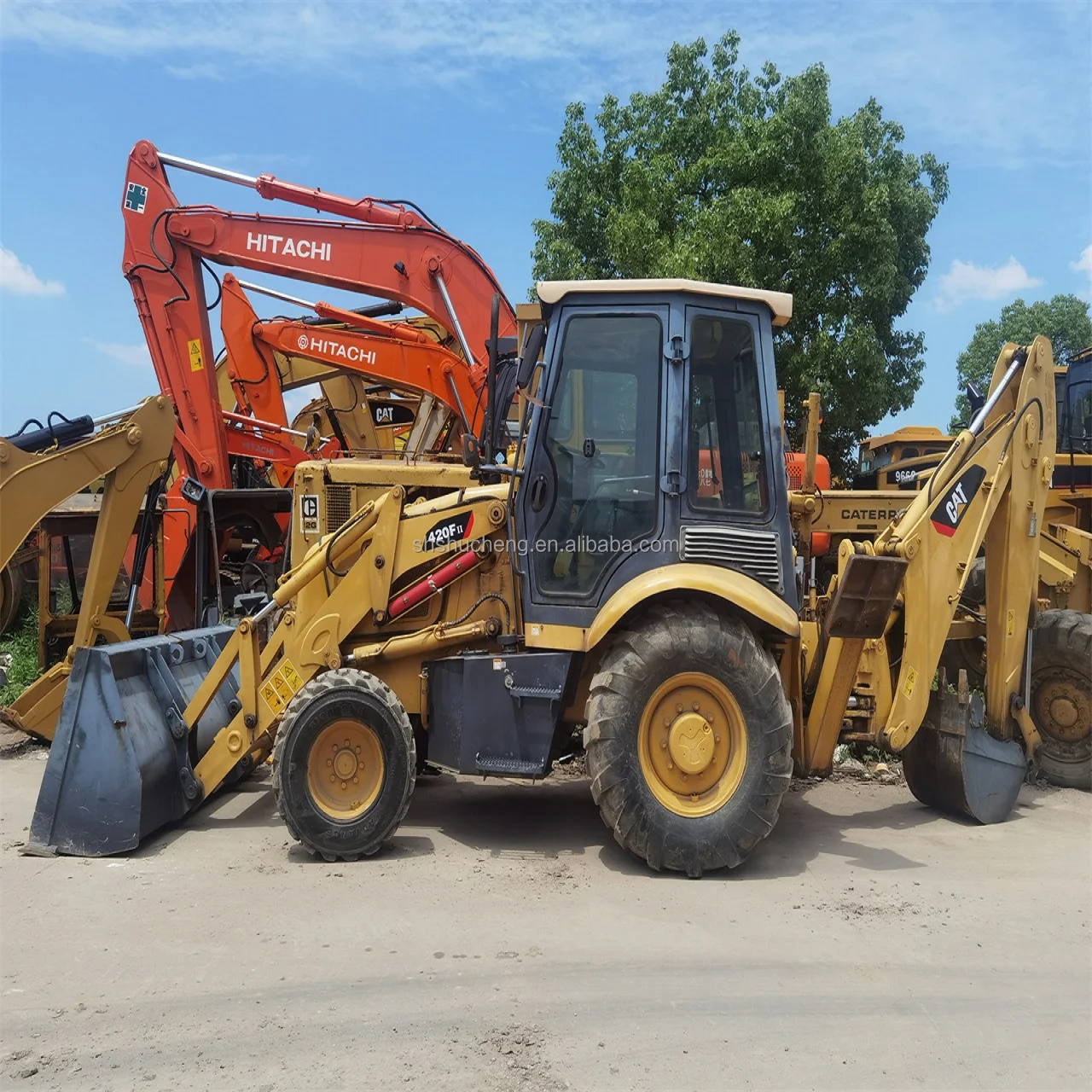 Paint Backhoe Original Paint Japan Caterpillar Backhoe Loader Second Hand CAT420F ...