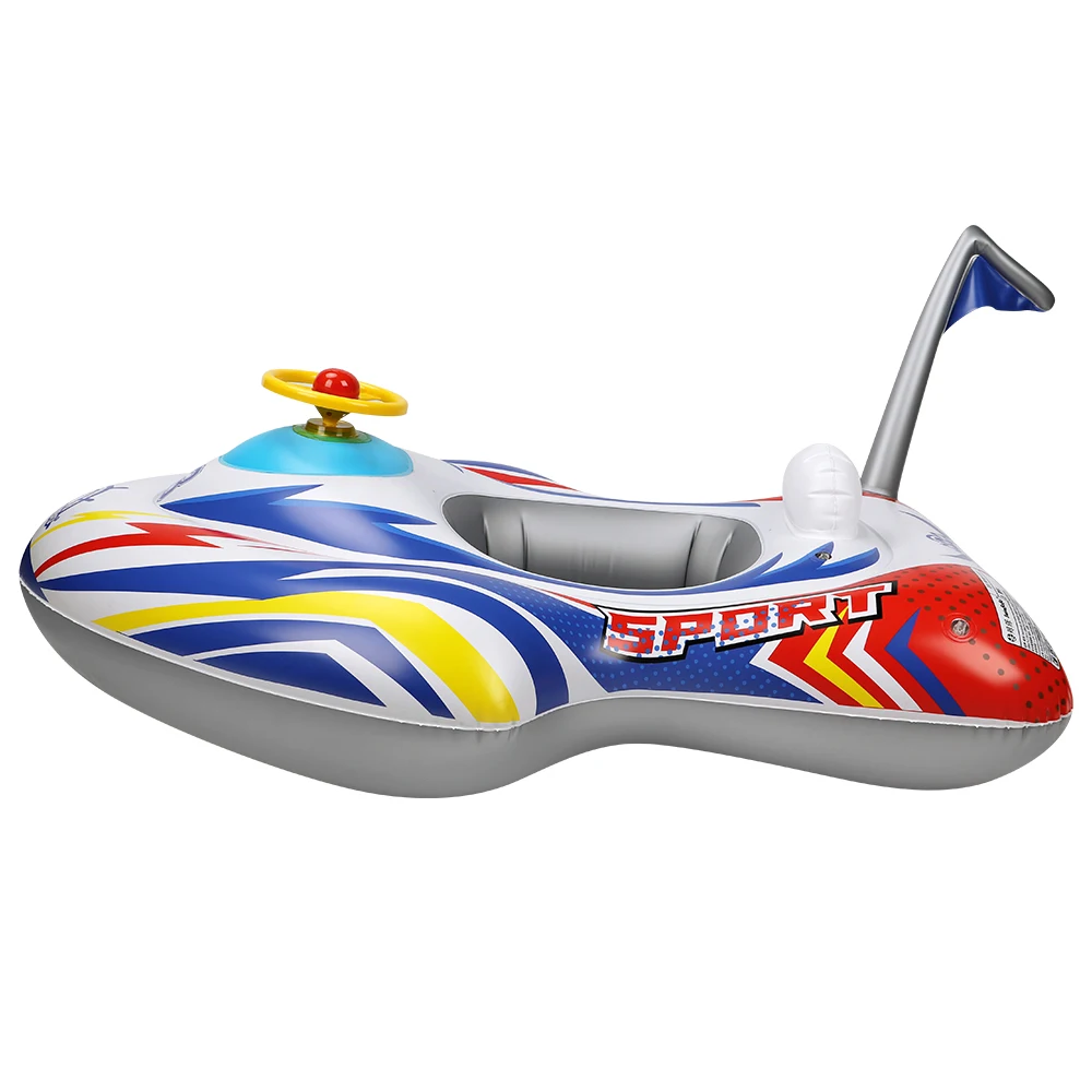 Swimbobo New Design Kids Inflatable Motorcycle Swimming Seat Floating Children Water Toy Steering Child Float Swim Pool Ring