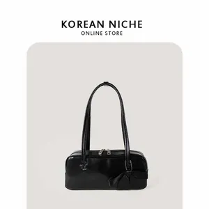 Guangzhou Customized Fashion Design Trending PU Material Zipper Bag Women's Shoulder Bags