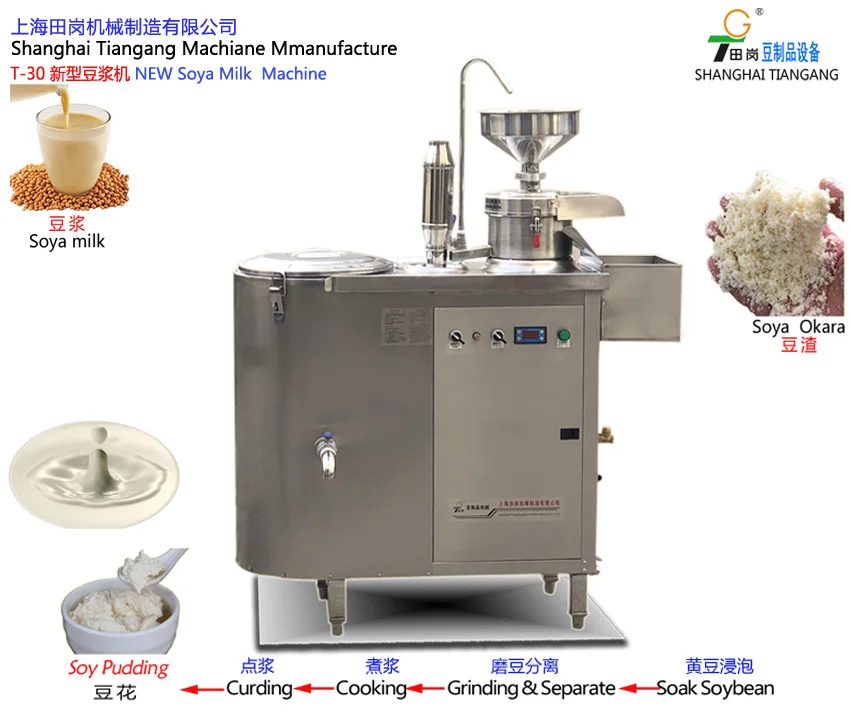 Machine de broyage et de séparation d'Okara et de cuisson - Machine  automatique de broyage de soja et de séparation d'Okara et de cuisson