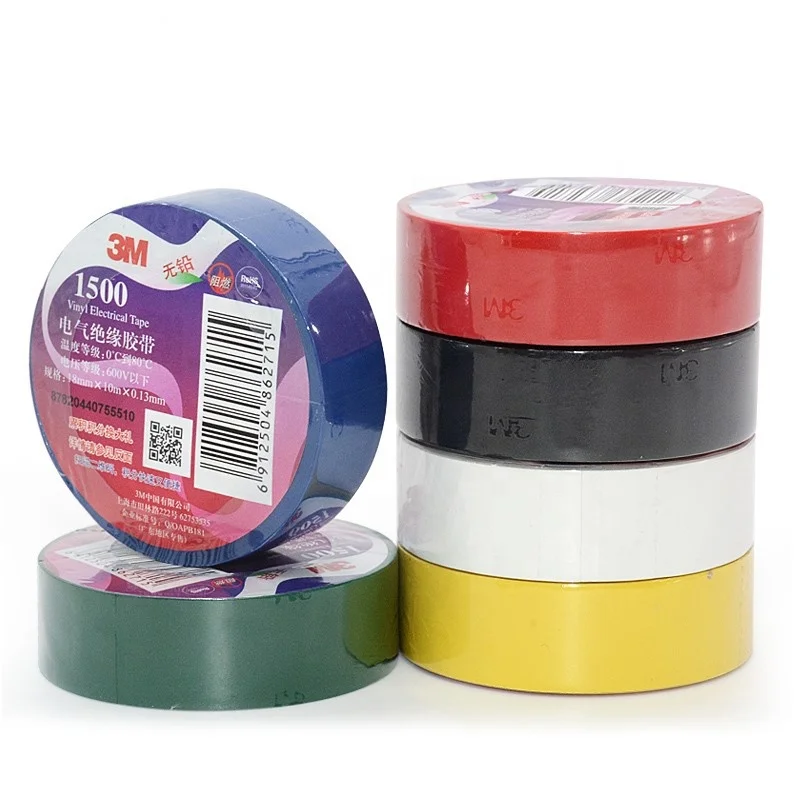 Vinyl Electrical Tape 1500# Leaded PVC Electrical Insulation Tape 18x10x0.13mm G