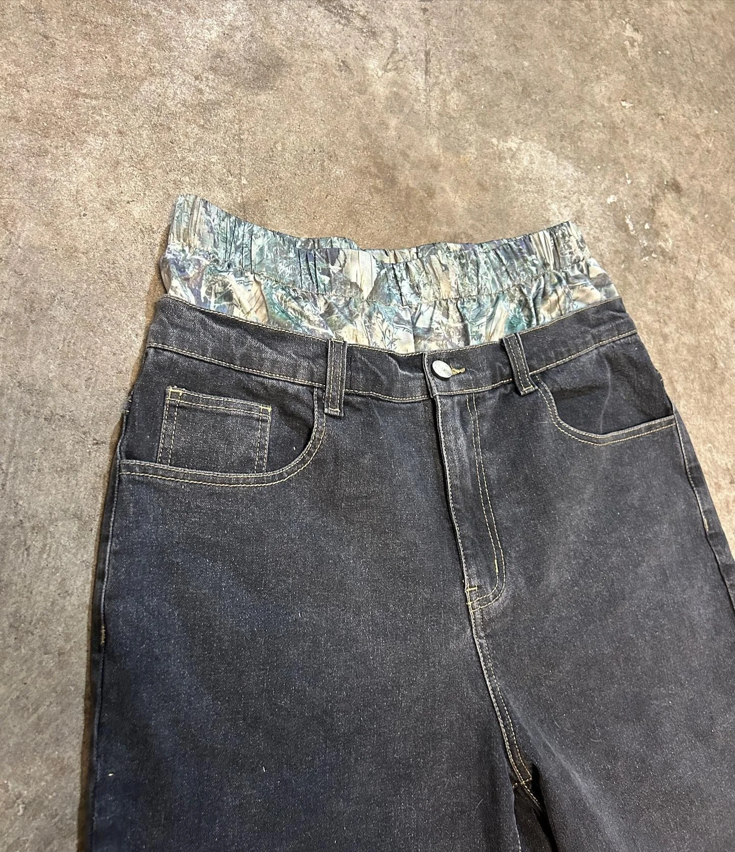 Jorts Manufacturer Summer Custom Designer Distressed Cotton Blue Oversized Washed Double Waisted Baggy Denim Jeans Shorts Men gallery 3