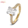 Or jaune 18 carats + Moissanite