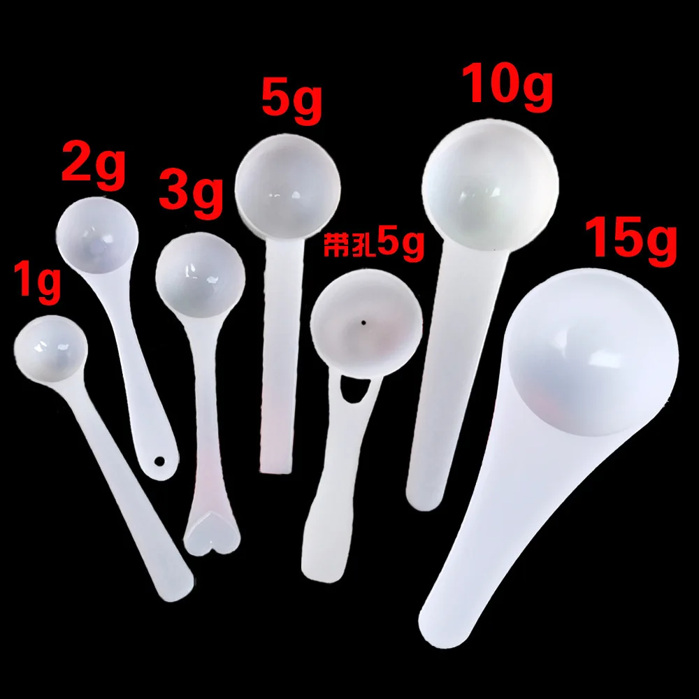 10ml 5 Gram Measuring Plastic Scoop PP Measure Spoon 3 In 1 15g 5g