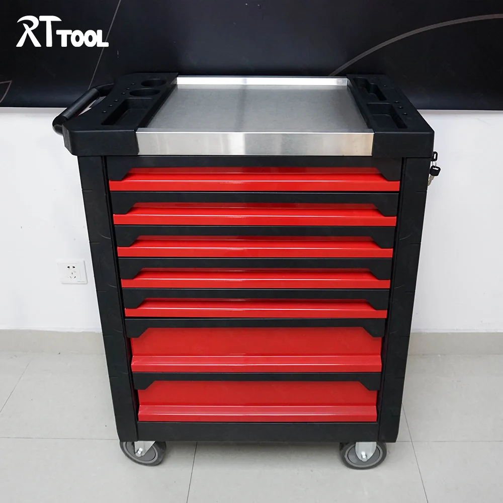 Hot Selling 250-Pcs Auto Tools Set Iron Werkzeug Outillage in Europe Hand-Powered Tool Trolley Cabinet OEM Customizable