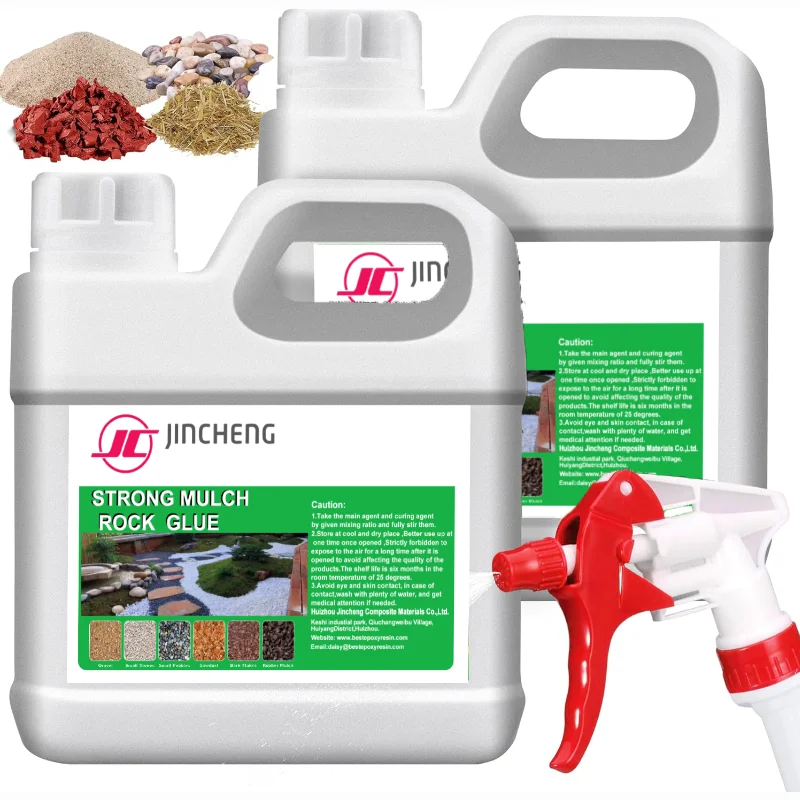 Mulch Glue Water-based Adhesive and Pea Gravel Stabilizer Lasts up to 2 Years Fast-Dry  Strong Mulch Glue for Landscapes