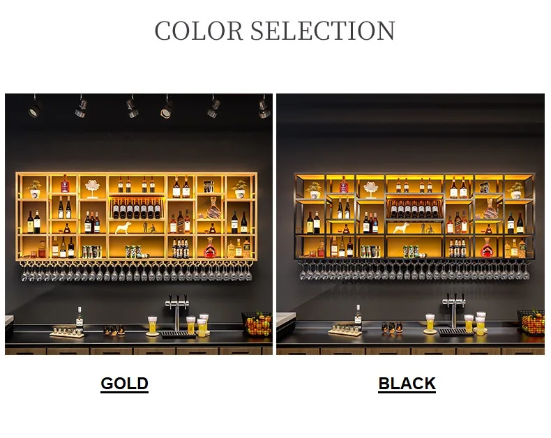 Wall Mounted Metal Wine Rack - Customizable Iron & Aluminum Display ...