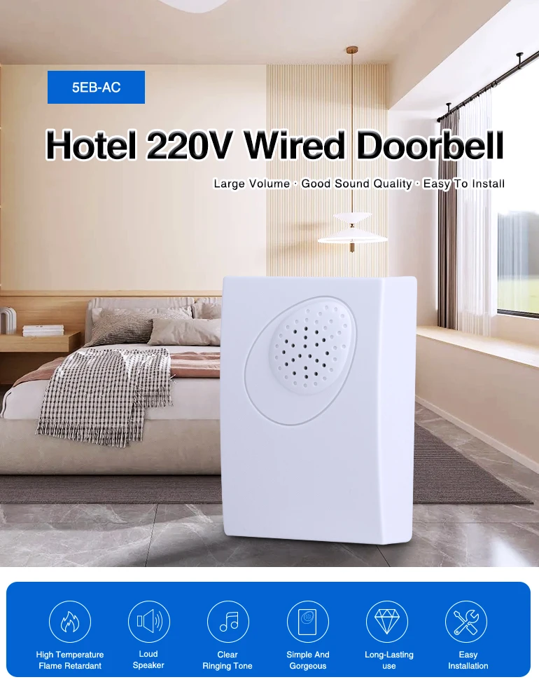 Gtd 220v White Wired Doorbell Hotel Used Dingdong Ring Doorbell Buy