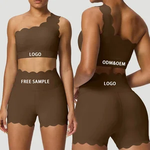 Yoga Suit One-shoulder Bra Fitness Suit Outdoor Running Shorts Yoga Suit for Women Gym Clothes Yoga Sets