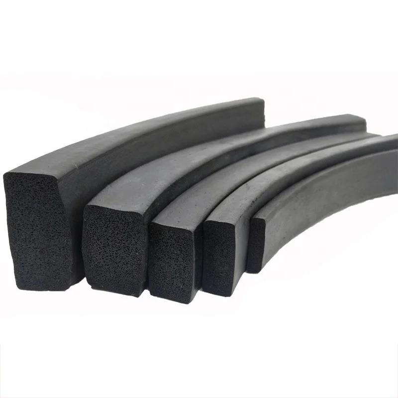 China Customized square Sponge Foam Rubber Gap Filling Seal Strip Shape Rectangle Type Soft Foam EPDM Rubber Profile Seal Strip