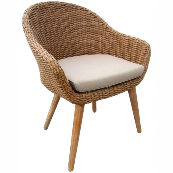 Moroccan - Inspired Rattan Lounge Chairs with Cushions: Luxurious Relaxation for Rooftop Terraces in Marrakech