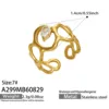 Anillo abierto de oro con circonita A299