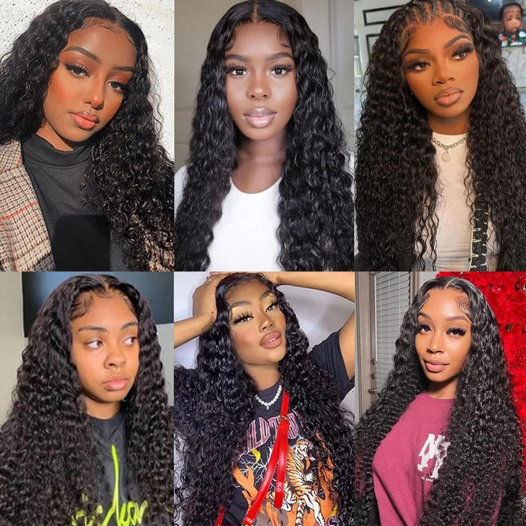 Brasiliano Deep Wave Human Hair Bundles 30 pollici Virgin Wet And Wavy Curly Remy Extensions_voghion.com