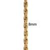 Diamond pattern double buckle 8mm