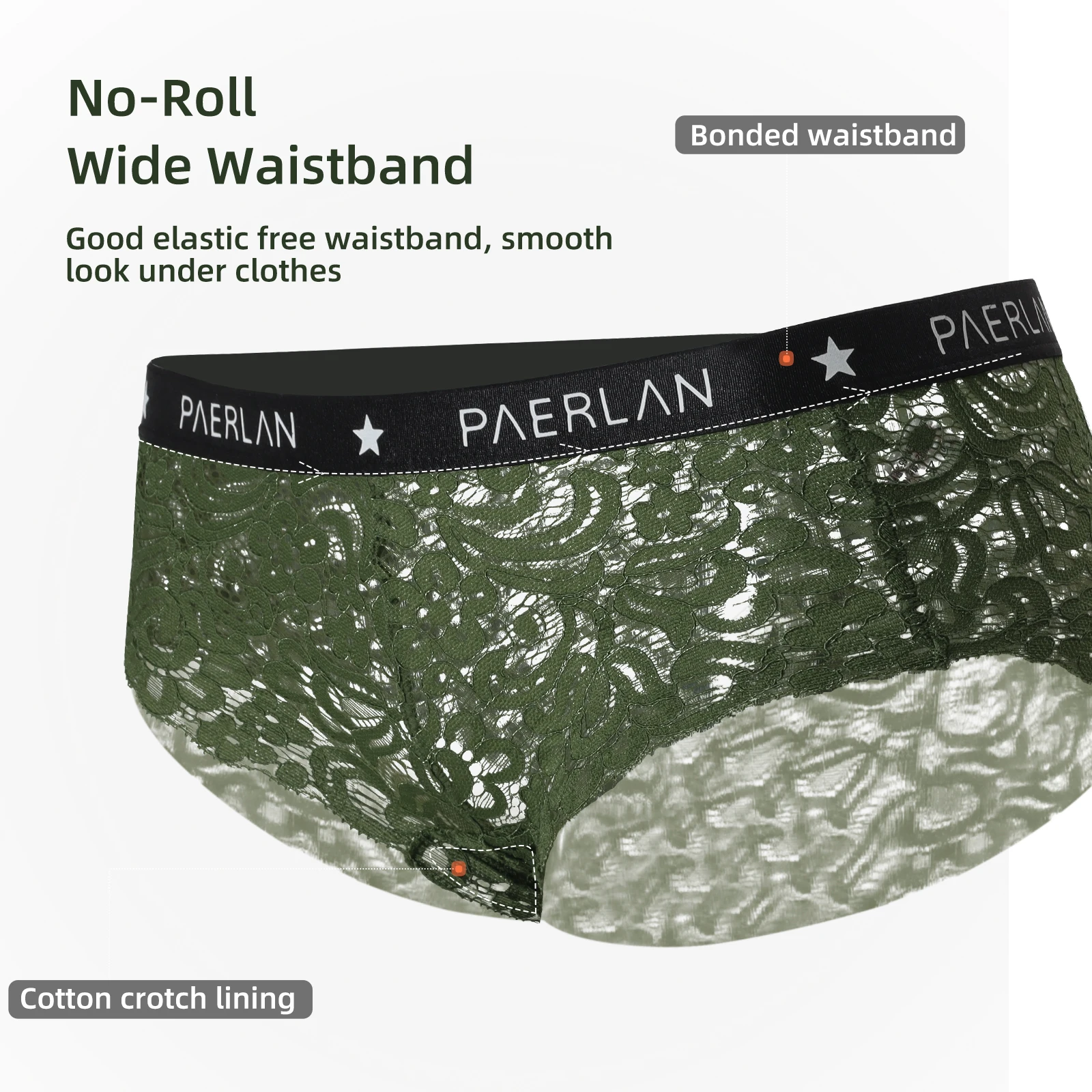 PAERLAN ODM & Customized High Quality Very Sexy Young Girl Fancy Women Breathable Transparent Lace Panties