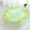 Cama redonda verde - Adecuada para gatos de hasta 7.5 kg y perros de hasta 5 kg.