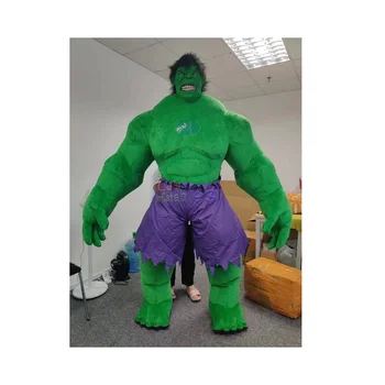 2.2m/7.2ft High Hulk Inflatable Mascot Costume Comic Characters Inflatable Walking Mascot Costume for Adults