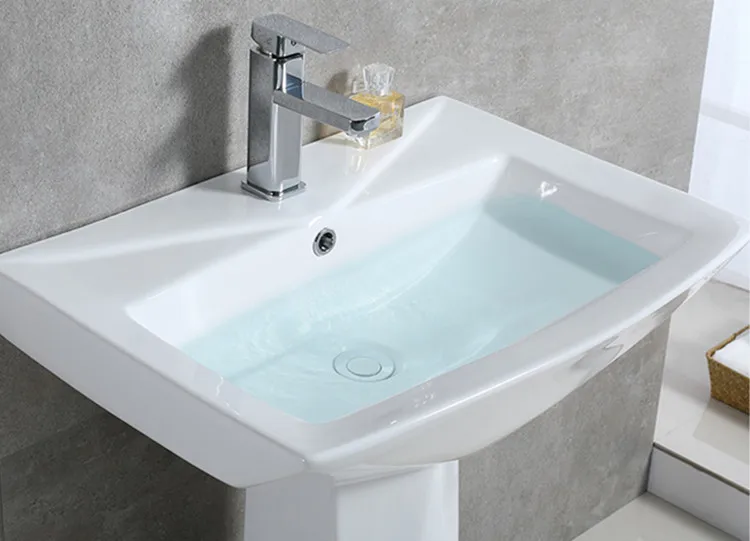Modernong Pedestal na Basang Pansinang para sa Banyo