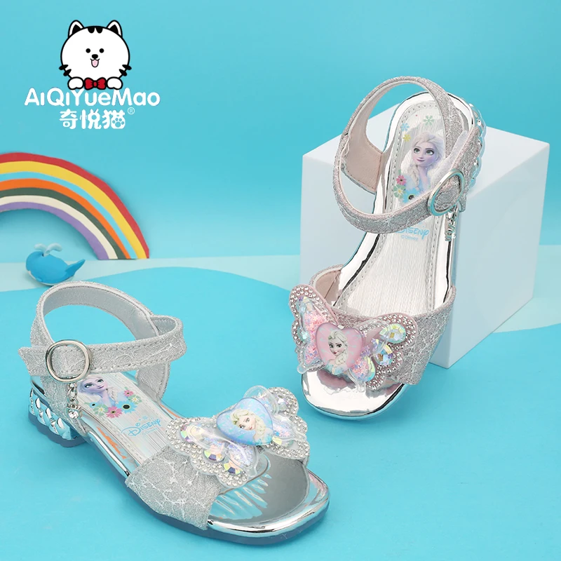 
 Новинка, модные детские сандалии принцессы, летняя обувь с кристаллами, детские сандалии для девочек  