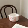 Bol à matcha cerise ligne rose