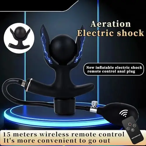 anal plug estim E-Stim Pro Silicone Vibrating Anal Plug with Remote main image 1